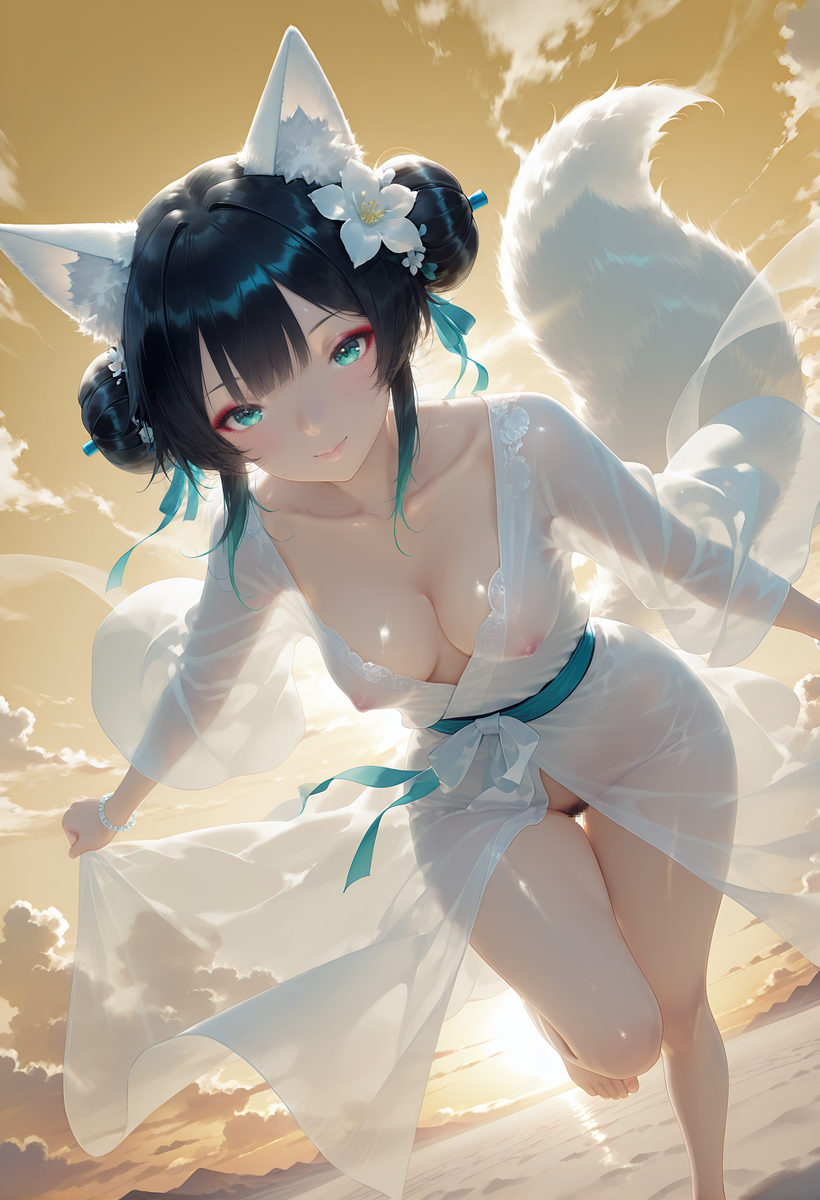 宝青坊主之青衫微露~宝青坊主の青衫が少し見えます-pixiv插画-作品交流服务