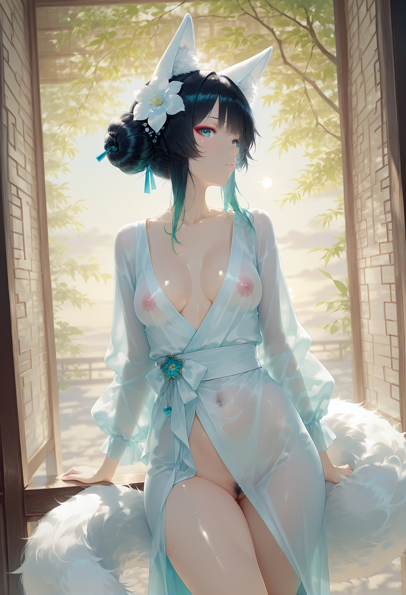 宝青坊主之青衫微露~宝青坊主の青衫が少し見えます-pixiv插画-作品交流服务