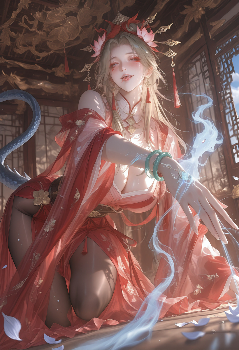 散图 蛇女-pixiv插画-作品交流服务