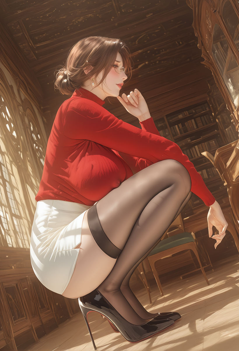 (全)轻熟风 情迷图书馆~軽熟風 恋の図書館-pixiv插画-作品交流服务