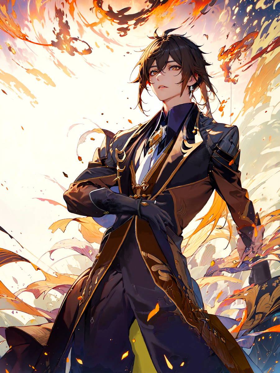 鍾離(原神)-pixiv插画-作品交流服务