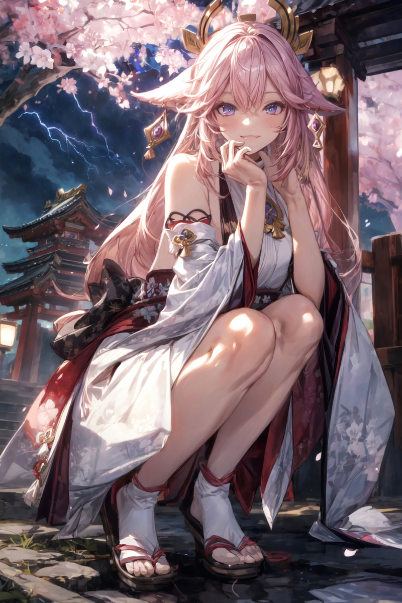 八重神子[原神]-pixiv插画-作品交流服务