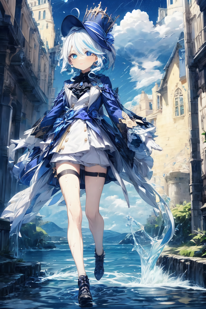 フリーナ(原神)-pixiv插画-作品交流服务