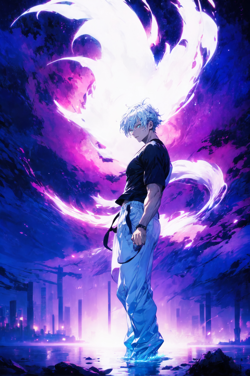 五条悟(紫)-pixiv插画-作品交流服务