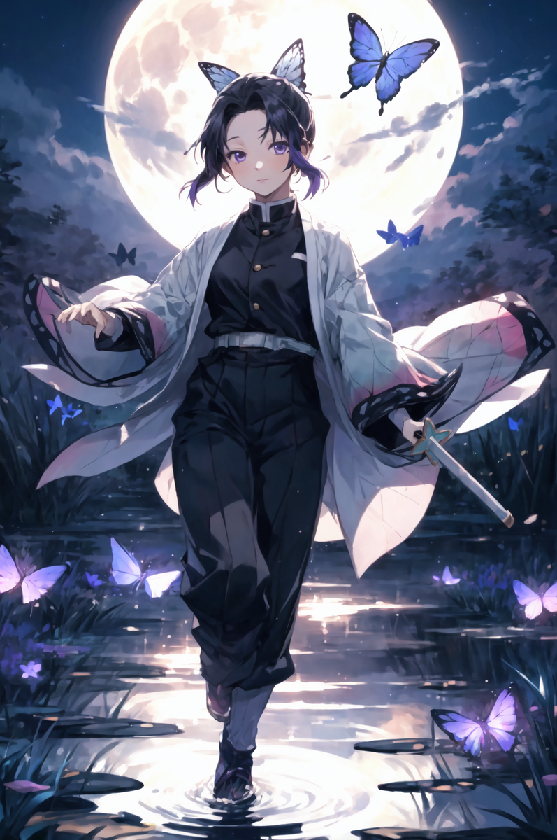 胡蝶しのぶ(水上)-pixiv插画-作品交流服务