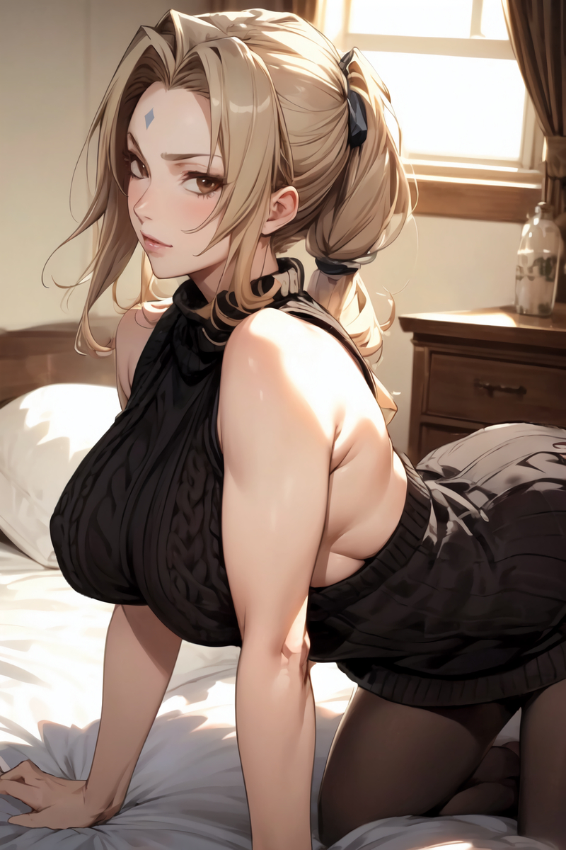 綱手(黒)-pixiv插画-作品交流服务