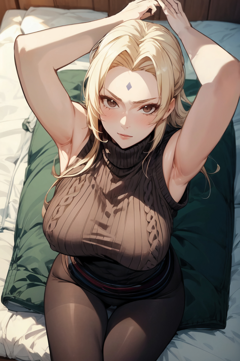 綱手(黒)-pixiv插画-作品交流服务