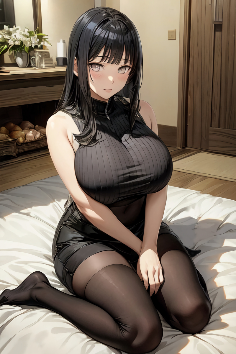 ヒナタ(女の子座り)-pixiv插画-作品交流服务