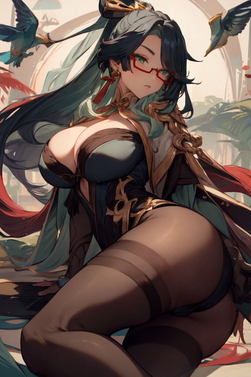 閑雲(座り)-pixiv插画-作品交流服务