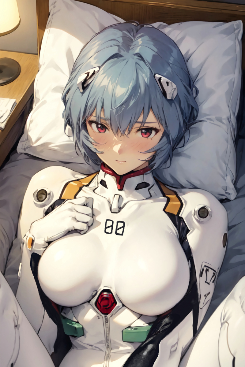 綾波レイ(仰向け)-pixiv插画-作品交流服务