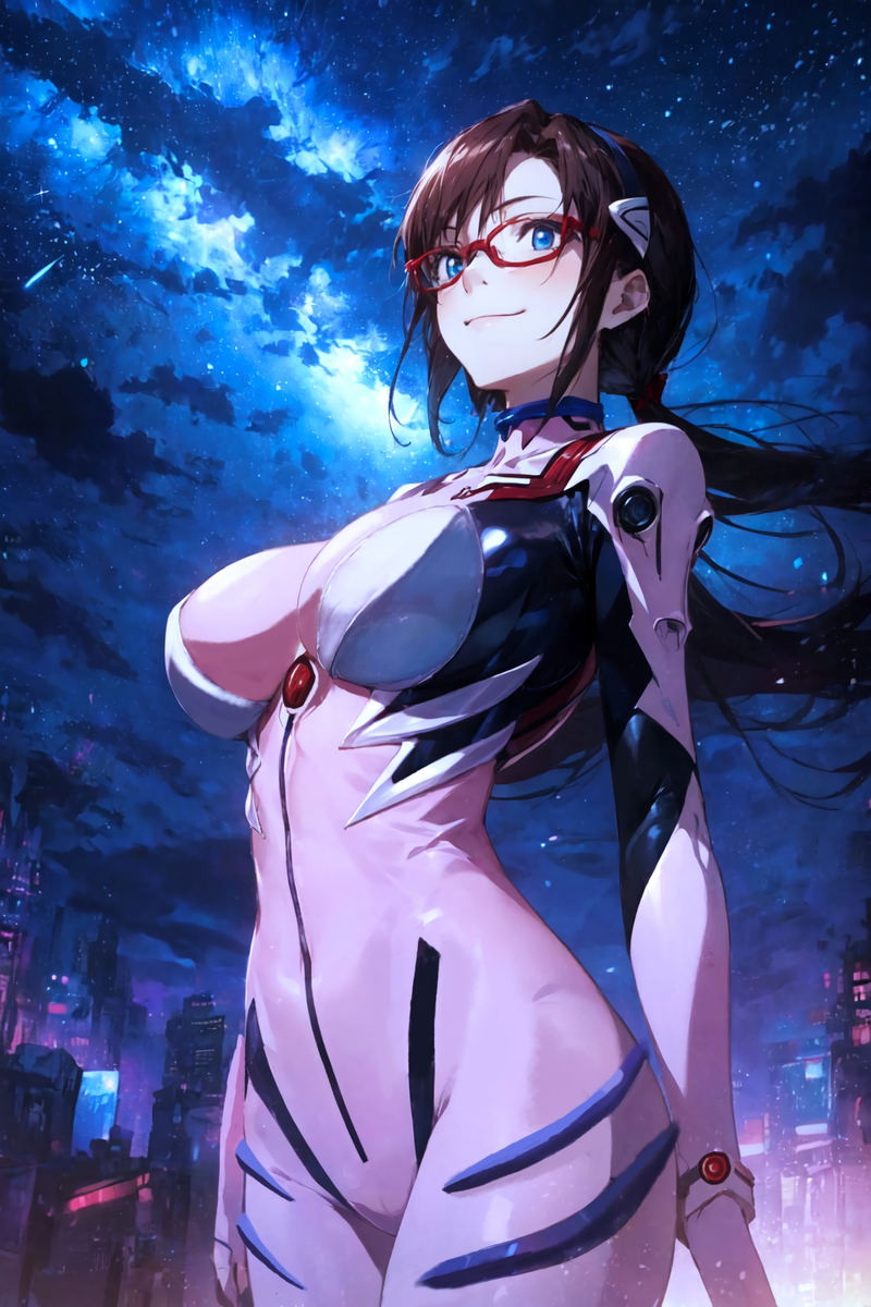 真希波・マリ・イラストリアス(夜景)-pixiv插画-作品交流服务