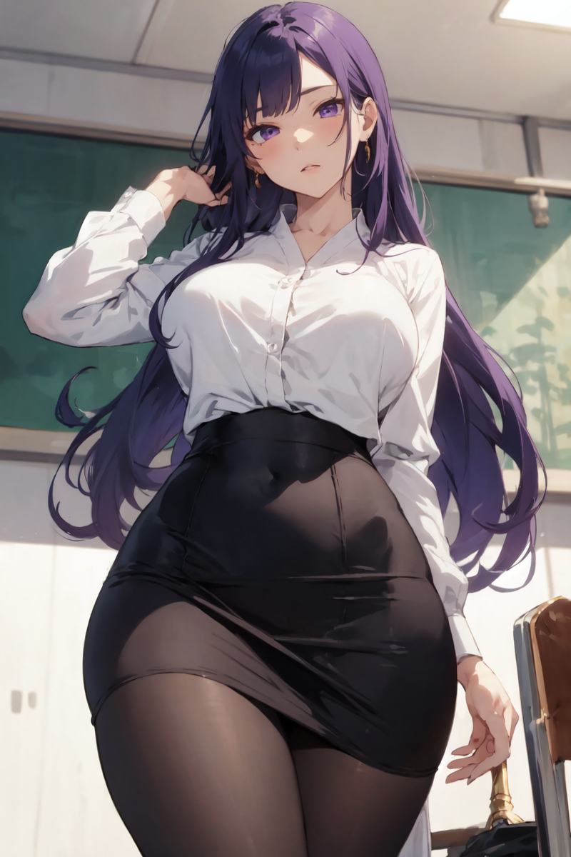 雷電(教師)-pixiv插画-作品交流服务