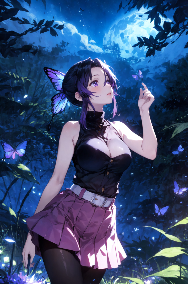 胡蝶しのぶ(月)-pixiv插画-作品交流服务