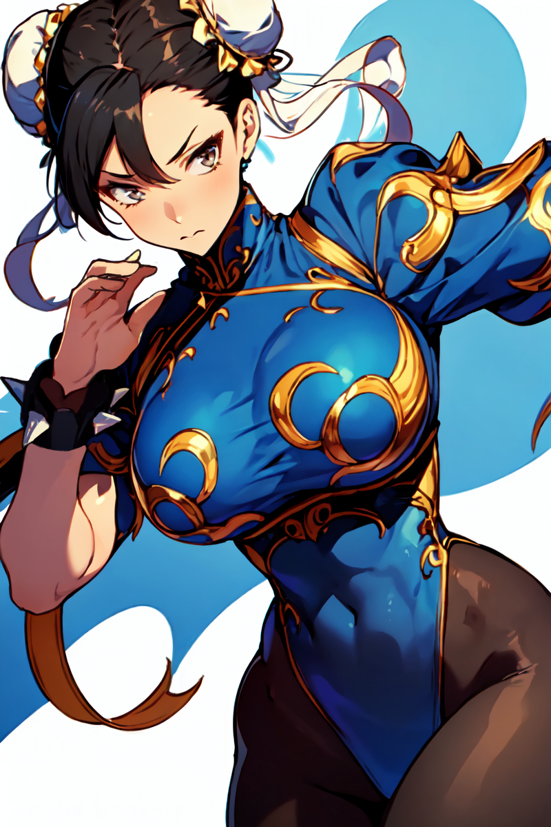 春麗(構え)-pixiv插画-作品交流服务