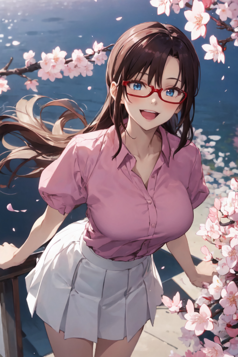 胸の大きいいい女(桜笑み)-pixiv插画-作品交流服务