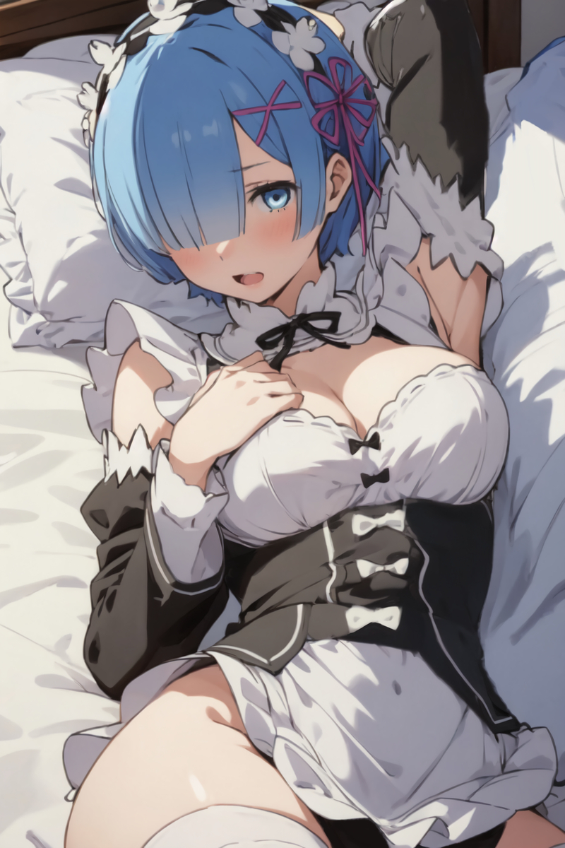 レム(寝)-pixiv插画-作品交流服务