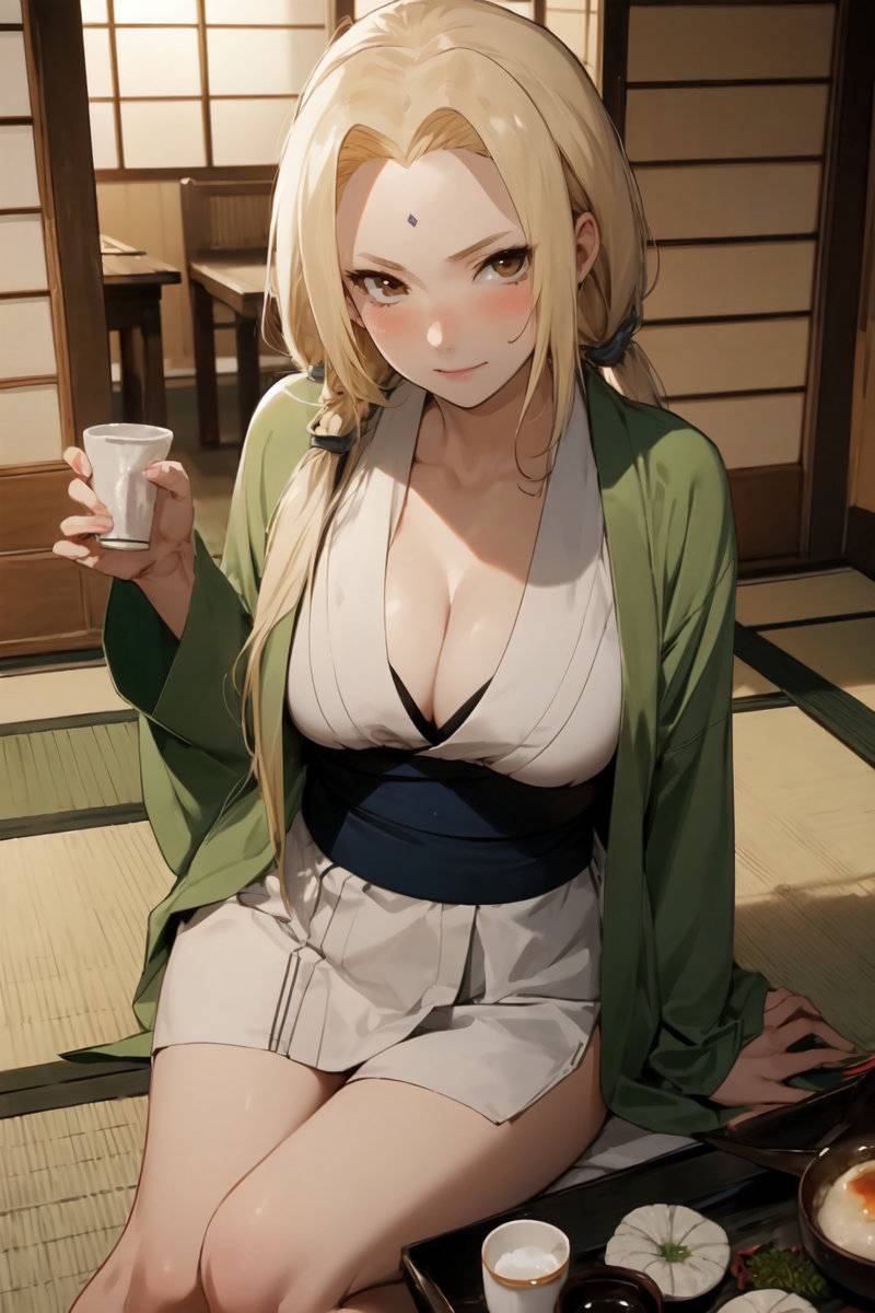 綱手(ほろ酔い)-pixiv插画-作品交流服务
