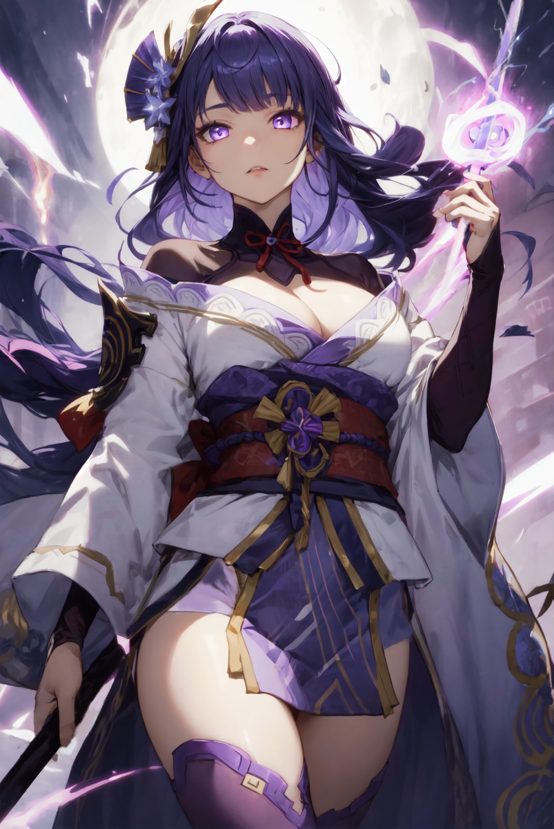 雷電将軍(夜)-pixiv插画-作品交流服务