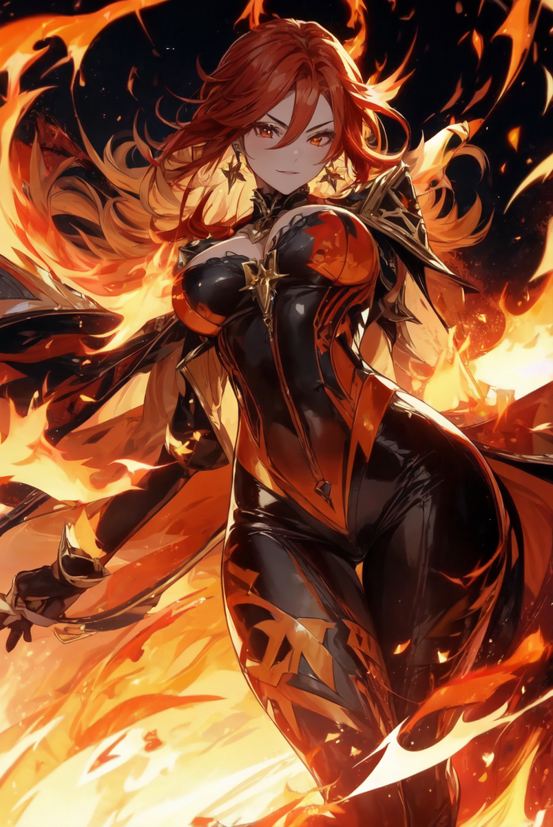 マーヴィカ(炎神)-pixiv插画-作品交流服务