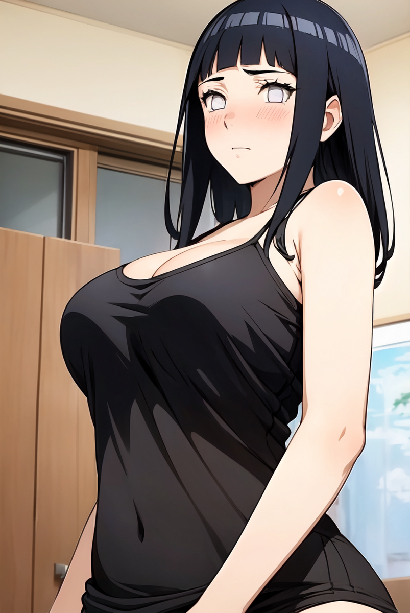 ヒナタ(黒キャミ)-pixiv插画-作品交流服务