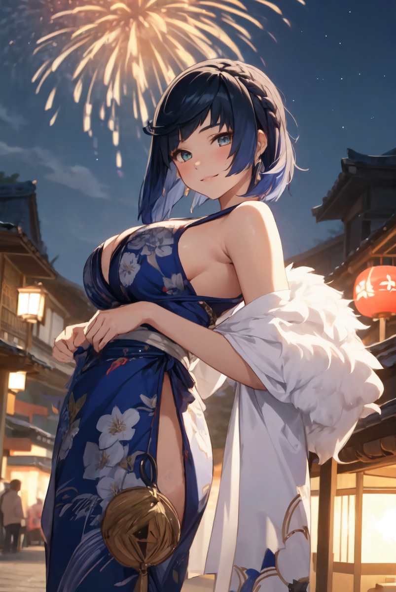 夜蘭(祭り)-pixiv插画-作品交流服务