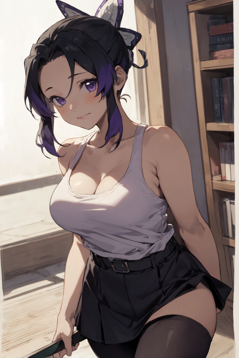 胡蝶しのぶ(タンクトップ)-pixiv插画-作品交流服务