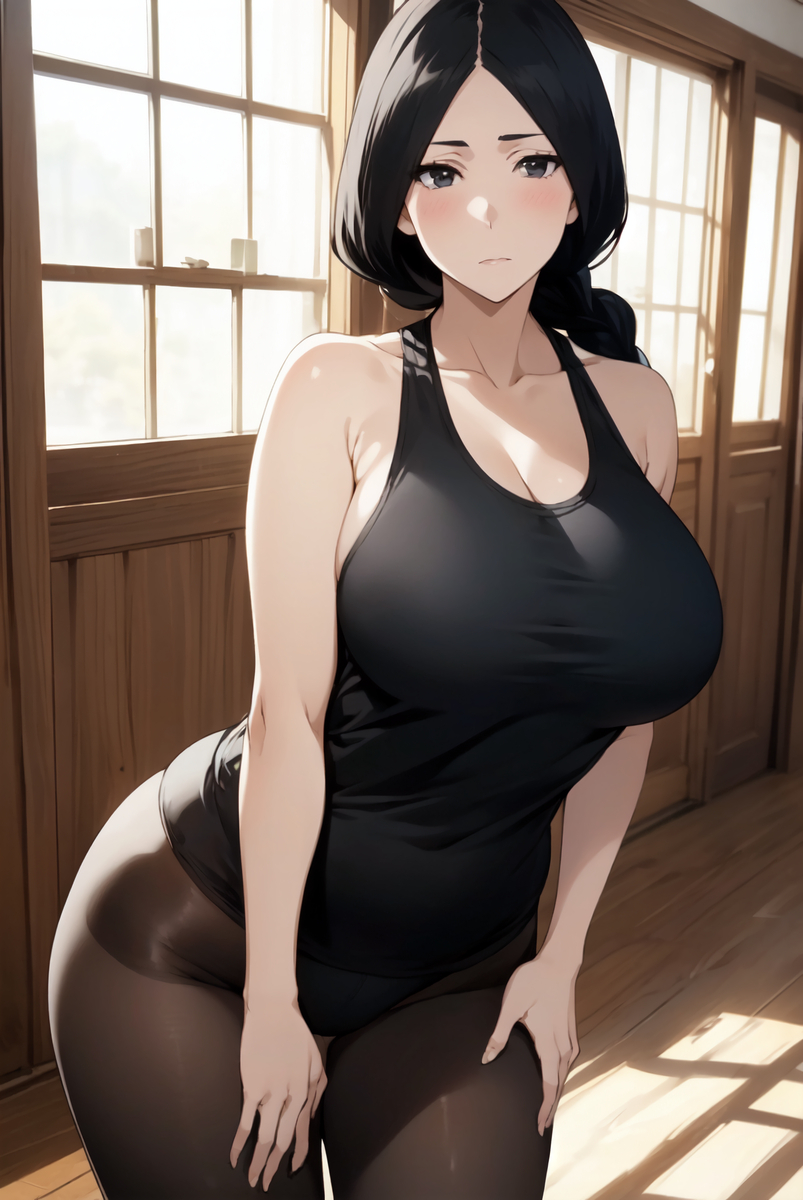 卯ノ花さん(黒タンク)-pixiv插画-作品交流服务