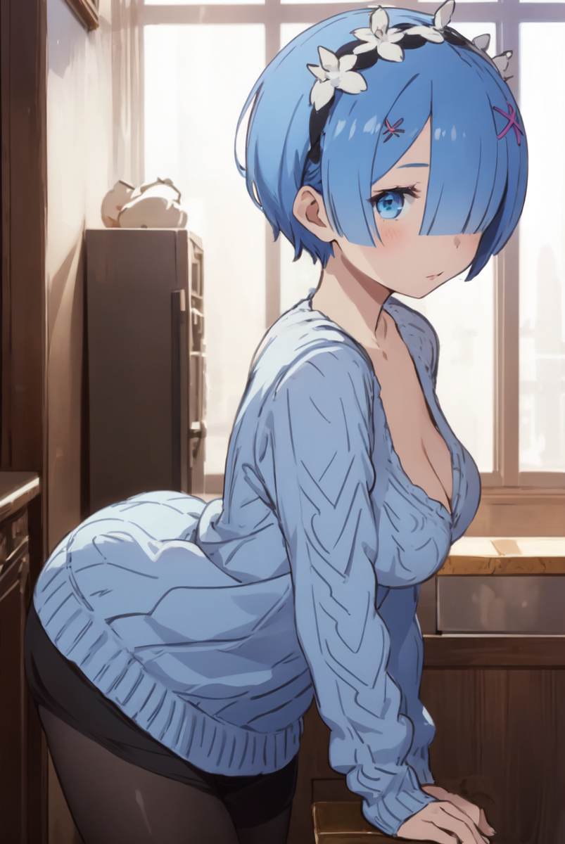 レム(ニット)-pixiv插画-作品交流服务