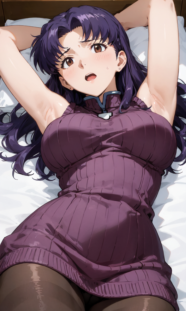 ミサトさん(両手挙げ)-pixiv插画-作品交流服务