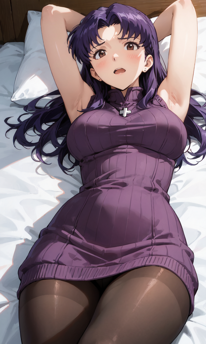 ミサトさん(両手挙げ)-pixiv插画-作品交流服务