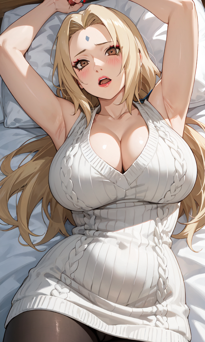 綱手(両手挙げ)-pixiv插画-作品交流服务