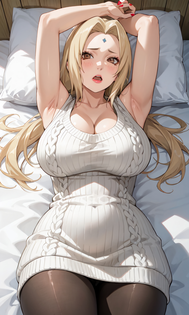 綱手(両手挙げ)-pixiv插画-作品交流服务