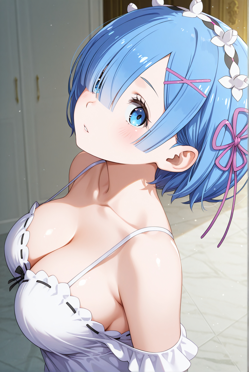 レム(振り向き)-pixiv插画-作品交流服务