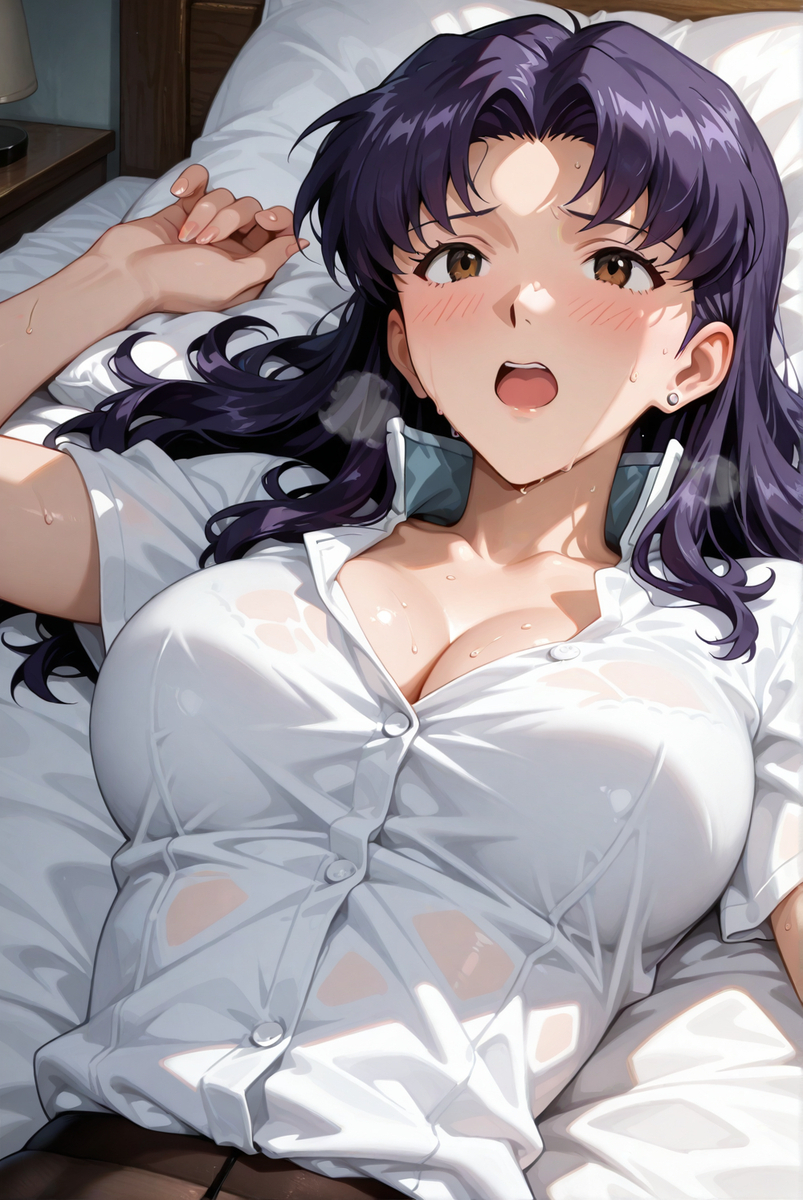 ミサト(仰向け2)-pixiv插画-作品交流服务