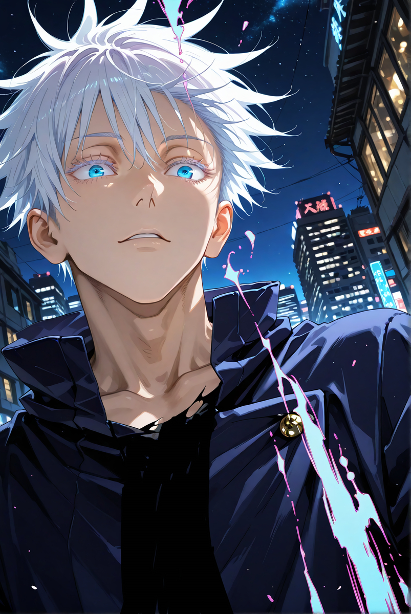 五条悟(見下し)-pixiv插画-作品交流服务