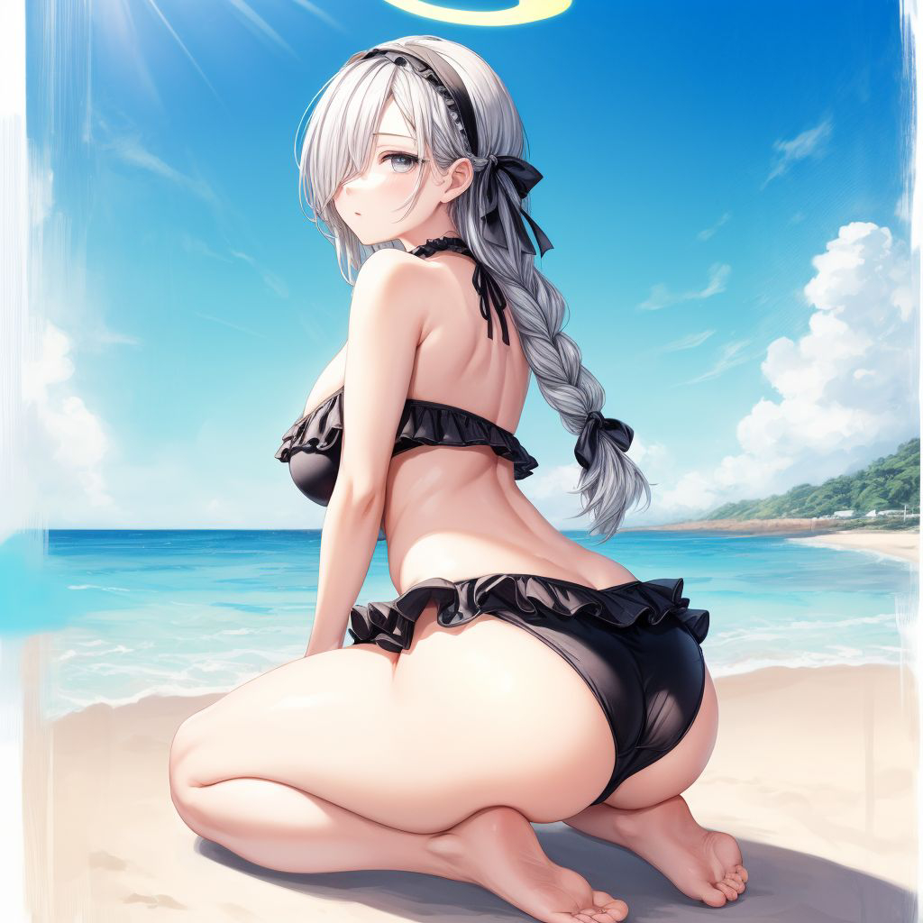 黒ビキニ-pixiv插画-作品交流服务