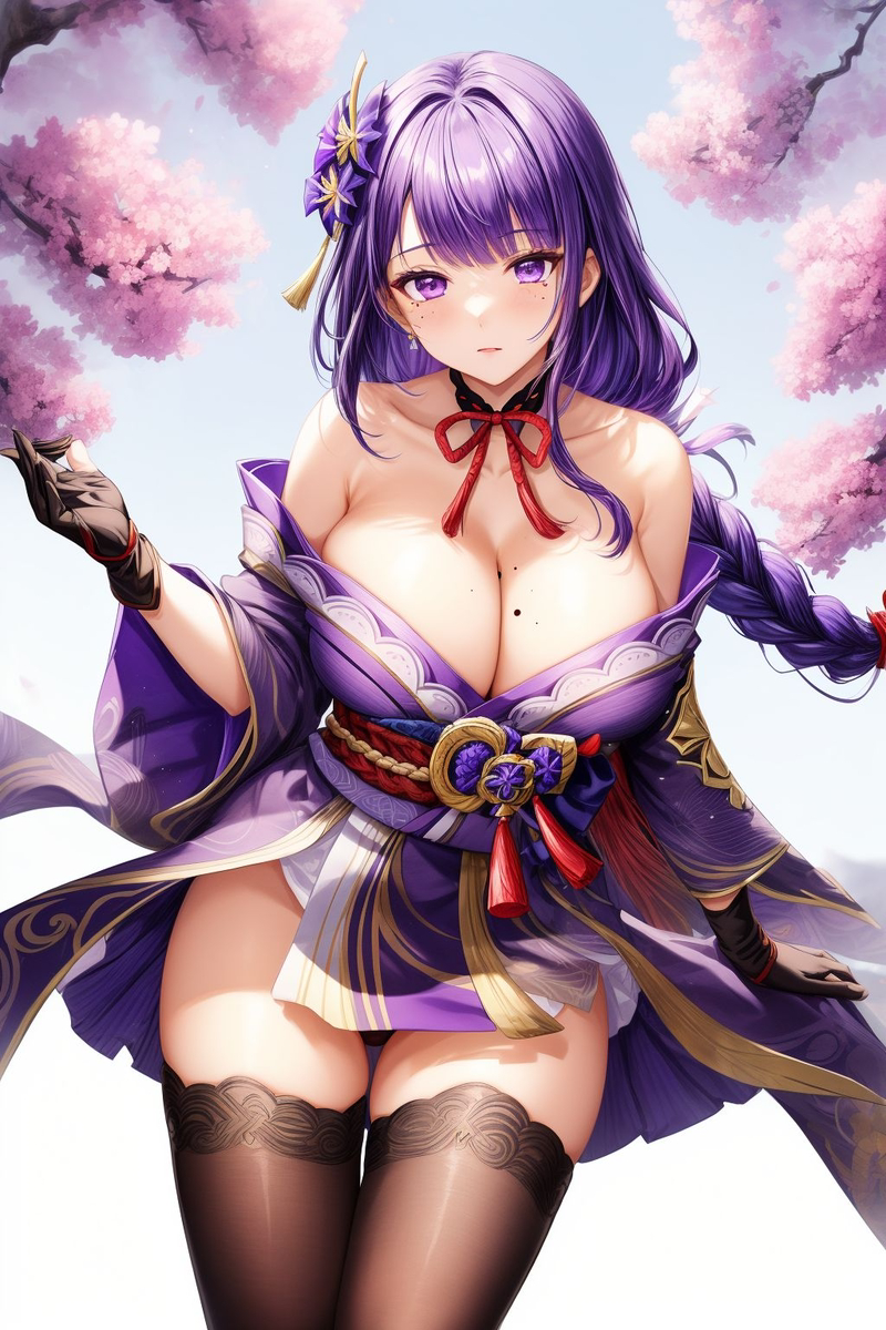 雷電将軍(原神)-pixiv插画-作品交流服务