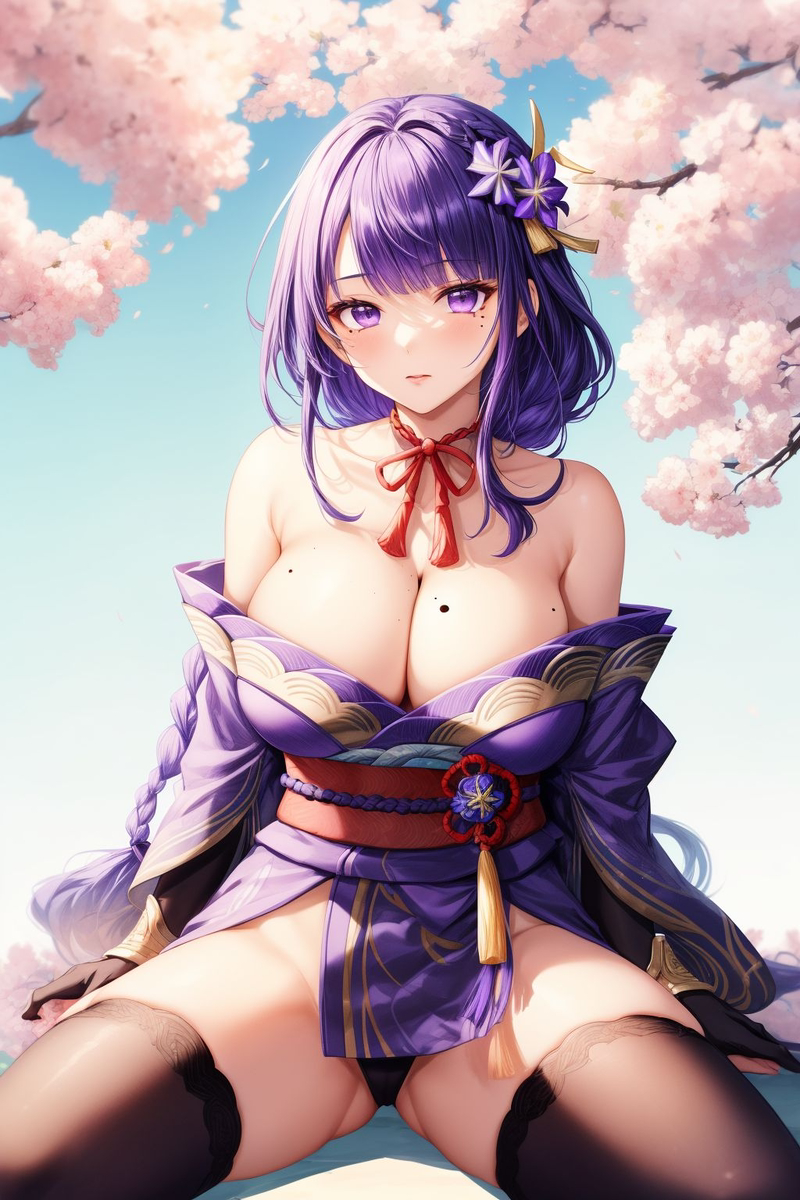 雷電将軍(原神)-pixiv插画-作品交流服务