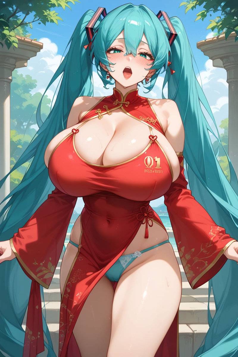 图片[1]-HatsuneMiku Cheosam-pixiv插画-作品交流服务