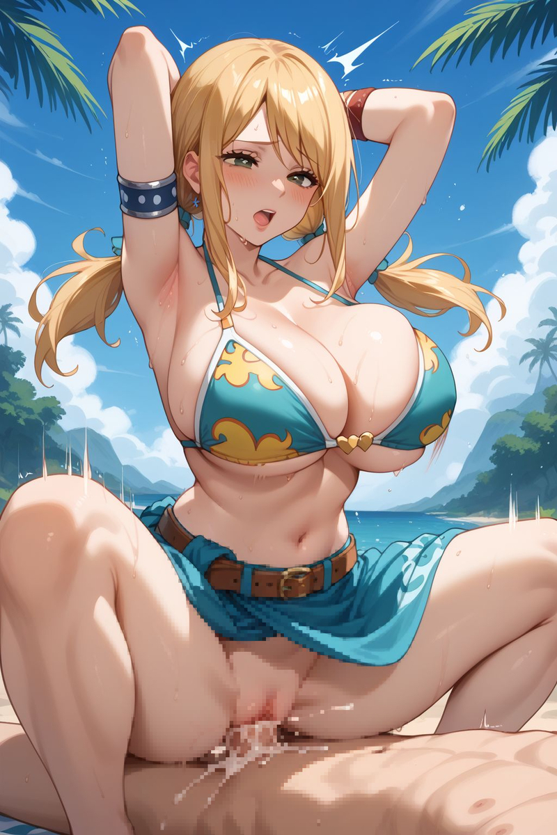 ルーシィ・ハートフィリア Bikini Doujinshi-pixiv插画-作品交流服务