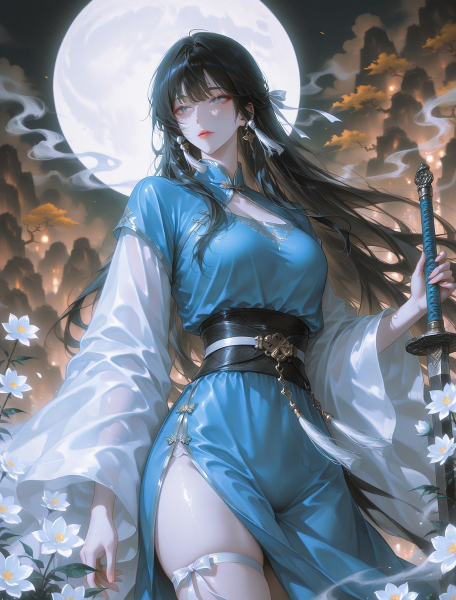 女侠-pixiv插画-作品交流服务