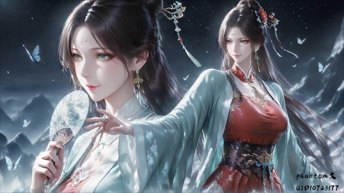 4K高清国风美女壁纸-pixiv插画-作品交流服务