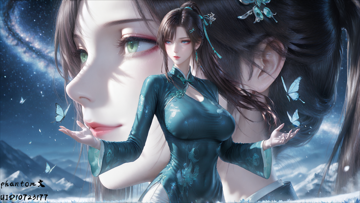 4K高清国风美女壁纸-pixiv插画-作品交流服务