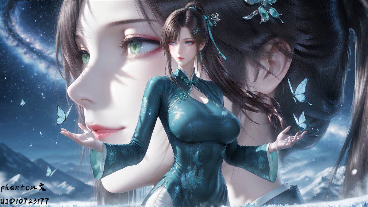 4K高清国风美女壁纸-pixiv插画-作品交流服务