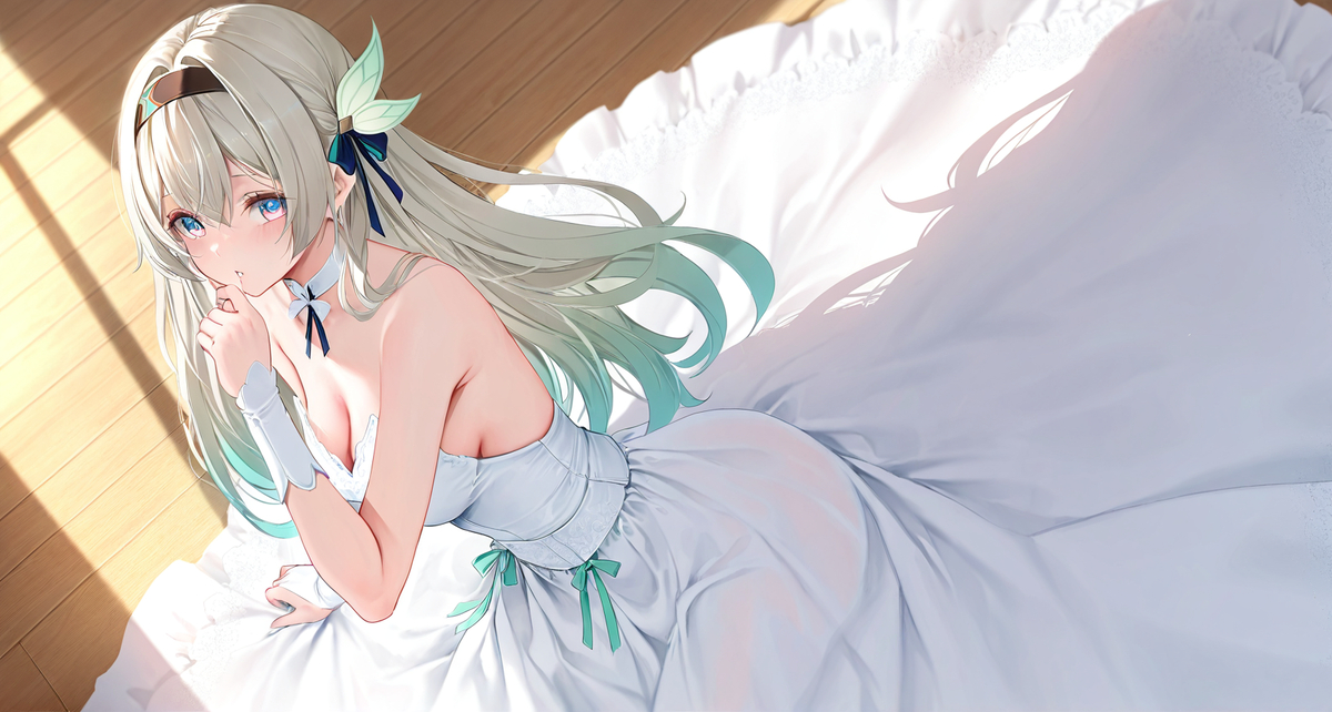 穿着婚纱的流萤-pixiv插画-作品交流服务