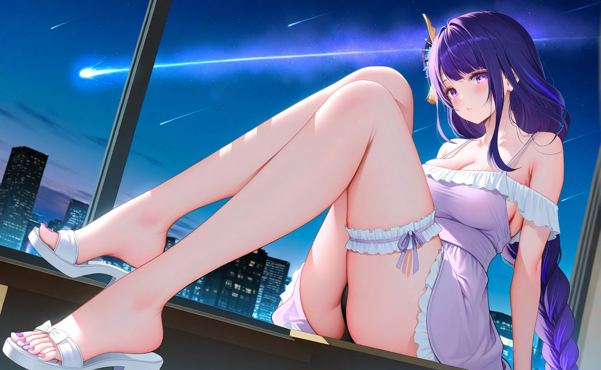 夜空下的等待-pixiv插画-作品交流服务