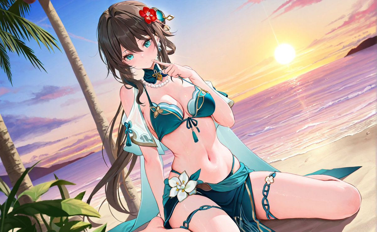 海边的少女-pixiv插画-作品交流服务