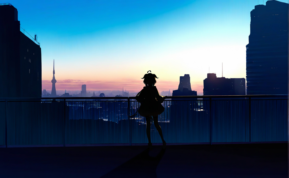 我于黎明前观望天边晨曦的初起-pixiv插画-作品交流服务