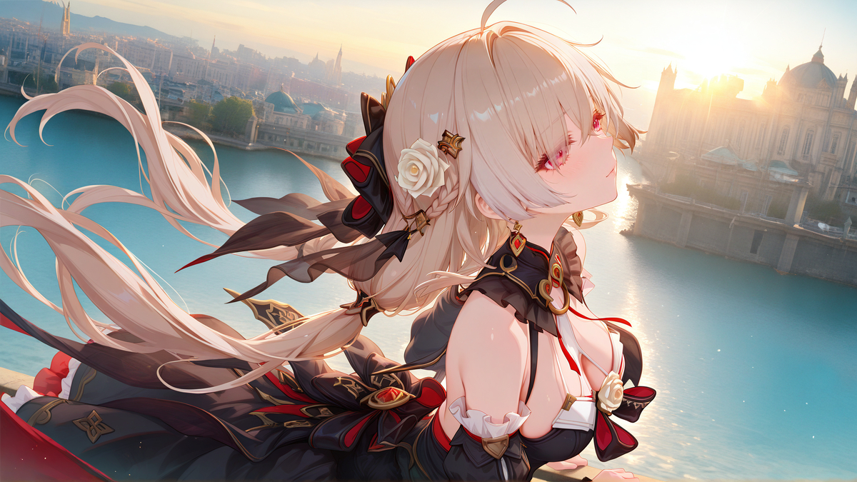 今日份的美少女（大月下黑色礼服版）-pixiv插画-作品交流服务