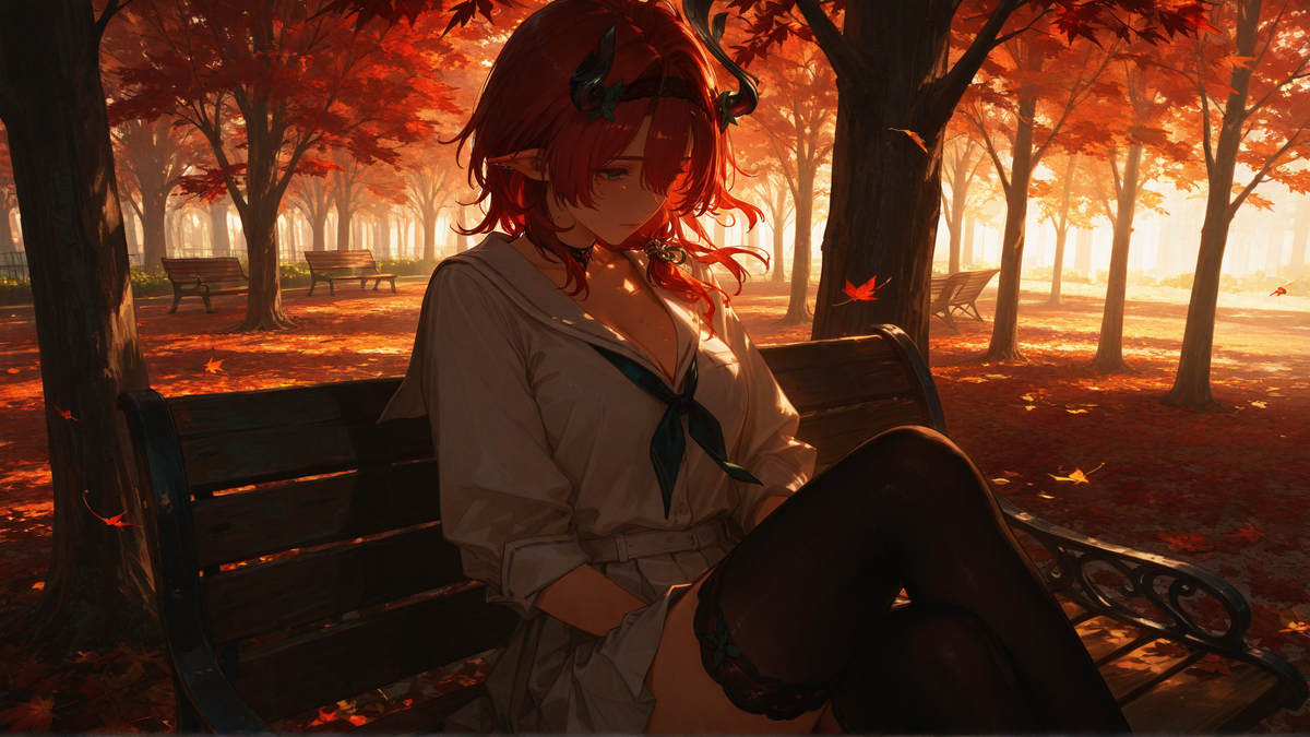 黄昏下枫树林的夏空-pixiv插画-作品交流服务